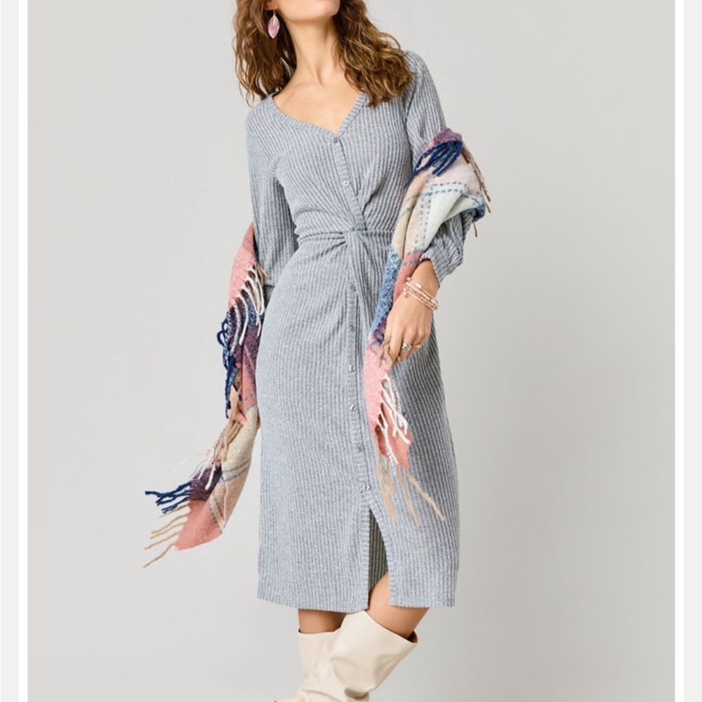 Heather Grey Knit Dress